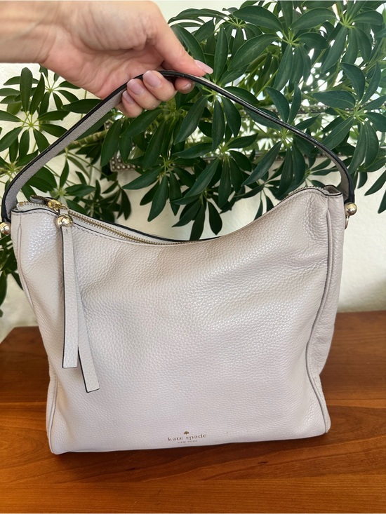 kate spade Handbags - Kate Spade Charles Street Small Haven Pebbled Leather Shoulder Bag – Soft Taupe